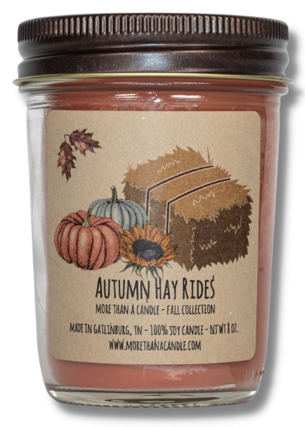 Autumn Hayrides - 8 oz Jelly Jar