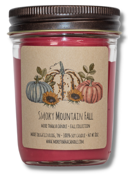 Smoky Mountain Fall - 8 oz Jelly Jar