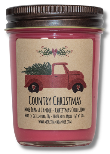 [CTC8J] Country Christmas - 8 oz Jelly Jar
