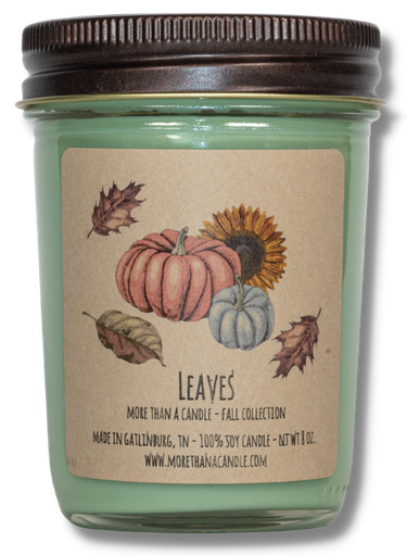 [LVS8J] Leaves - 8 oz Jelly Jar