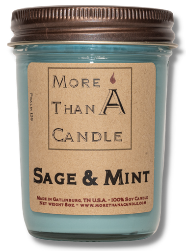 [SAM8J] Sage & Mint - 8 oz Jelly Jar